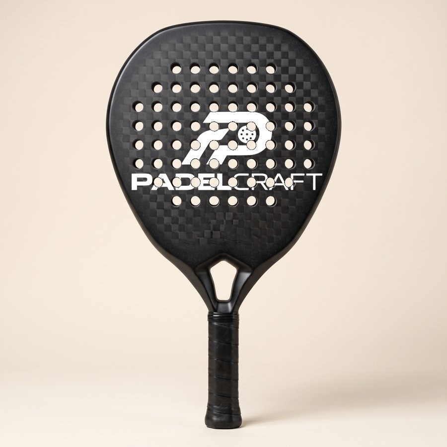 PadelCraft Diamond: diamantförmiger Schläger mit großem weißem Logo auf der Schlagfläche