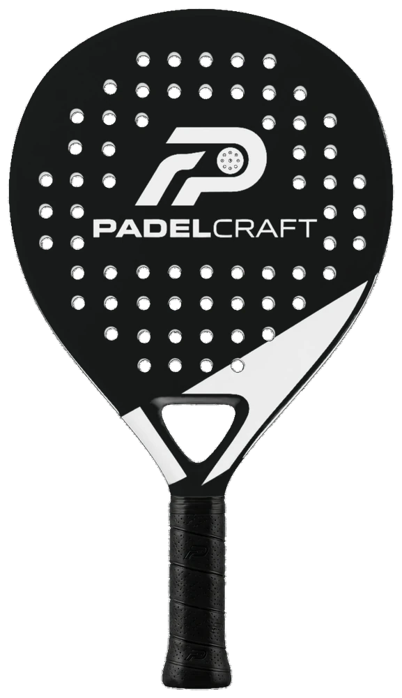 PadelCraft-Schläger in Schwarz mit großem weißem Logo